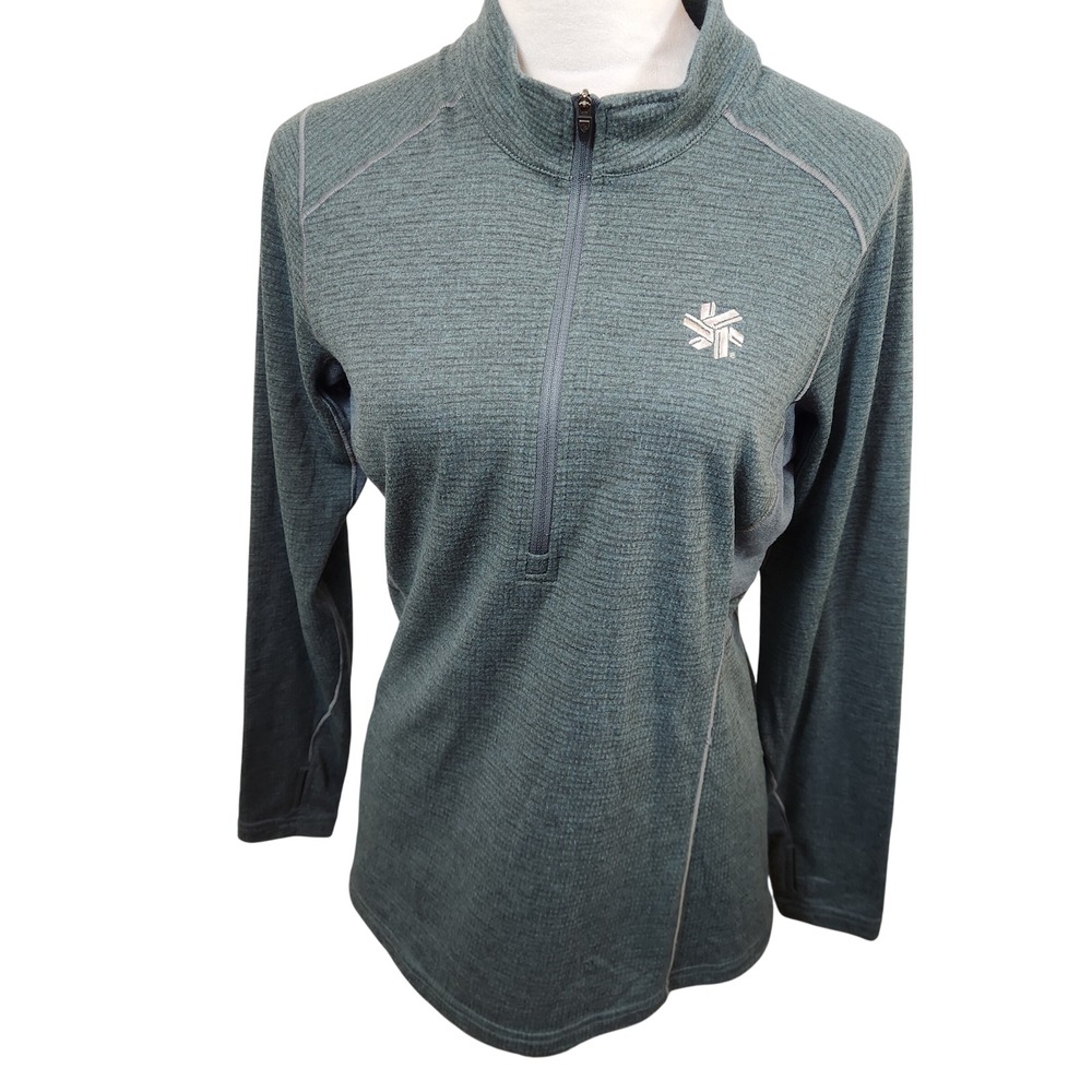 KUHL Womens Thermal Pullover Sweater 1/4 Zip Long Sleeve Green Size Medium Top‎